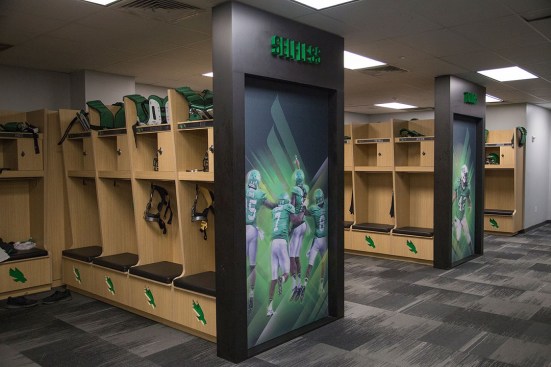 UNT Football locker room
