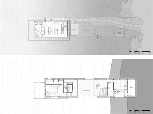 The projects second  and first floor plans (from top).