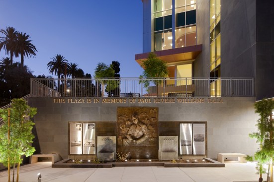 The Legacy Plaza Memorial with Monument dedicated to famed African American architect Paul Revere Williams