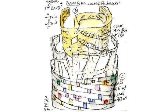 Concept sketch in watercolor.