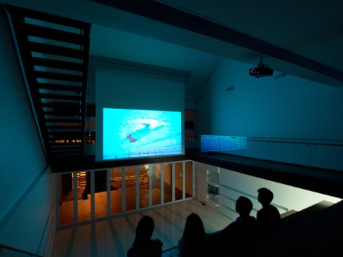 VIEW OF SCREEN FROM SEATING STRUCTURE