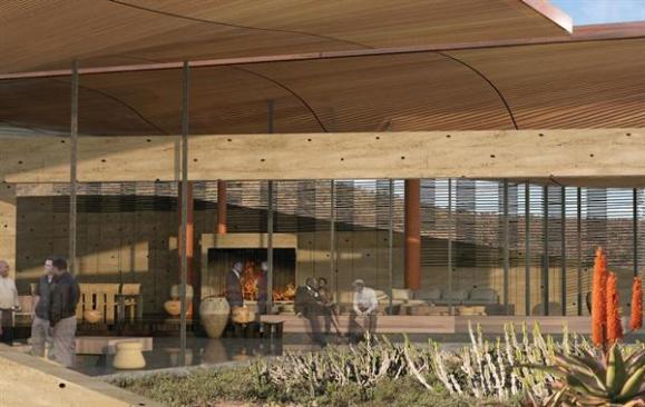 View into the dining/lounge area