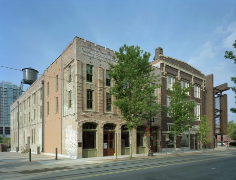 Three buildings, three different centuries, and three different structural systems:   An 1880's wood and brick building and a 1914 building of concrete and brick combine with a new structure of steel and glass to form one Institute of Learning