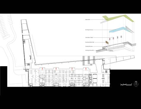 Floor plan with axonometric diagram
