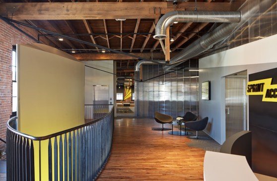 The+entry+to+Sprint+Accelerator%27s+co-working+space+on+the+second+level+of+a+renovated+century-old+building+in+downtown+Kansas+City%27s+Crossroads+Arts+District.
