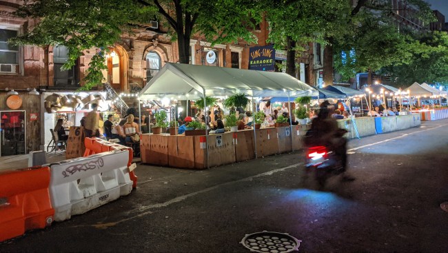 Pandemic dining on St. Marks Place in the East Village