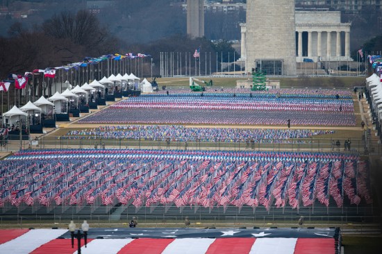 The National Mall during President Biden's inauguration