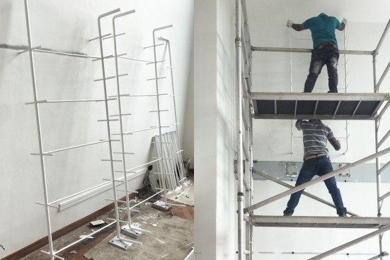 installation of shelving units
