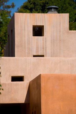 Mandeville Canyon modern design home square clerestory window detail