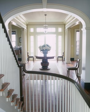 Lower passage seen from stair hall at Chadsworth Cottage