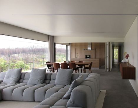 Concrete house living room
