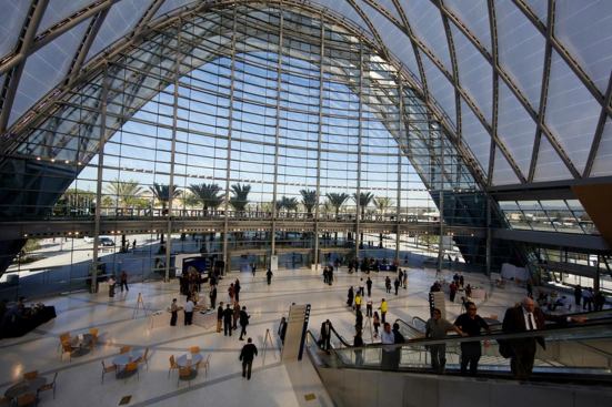 To give commuters an array of options, the site also boasts 1,100 parking spots, and provides bus stops to keep to nearby locations such as the Disneyland Resort, Downtown Anaheim, and Angel Stadium of Anaheim.