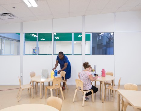 The final resolution entailed relocating athletics to the school exterior and re-purposing the school gymnasium into a Pre-Fab Learning Landscape.