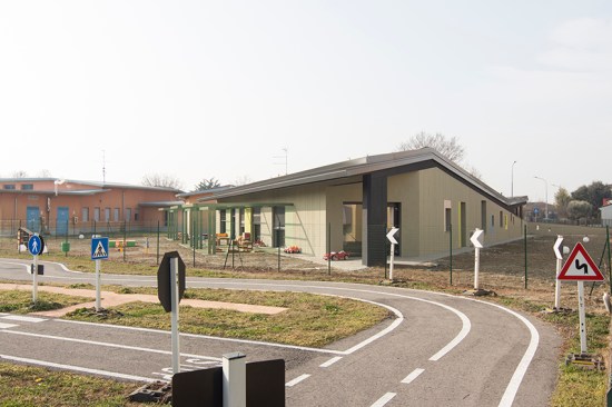 front on the mini park of children