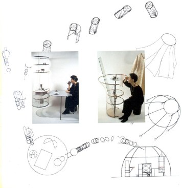 The design of the pao included spaces for eating and applying cosmetics