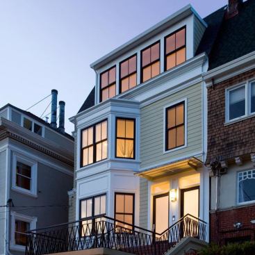 Architect: Alexander Seidel FAIA, San Francisco, CA &nbsp; Originally built as a single family house, the structure had devolved into five poorly subdivided apartments by the 1960's. City code didn’t allow for a return to single family usage, so the redesign cleverly configured three units that could be joined into one large home or inhabited individually.