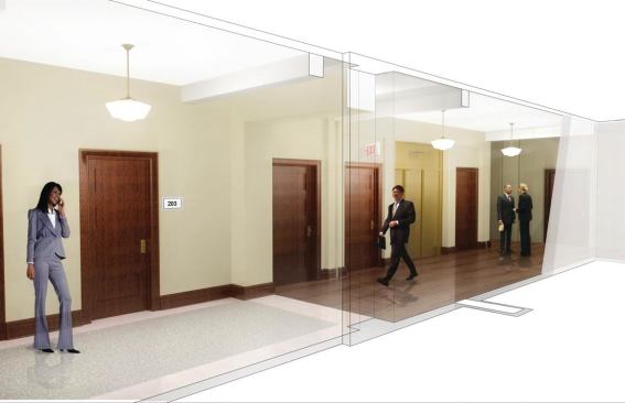 Rendering&nbsp;of&nbsp;a future corridor at the Wayne N. Aspinall Federal Building and U.S. Courthouse, which will be complete in 2013.