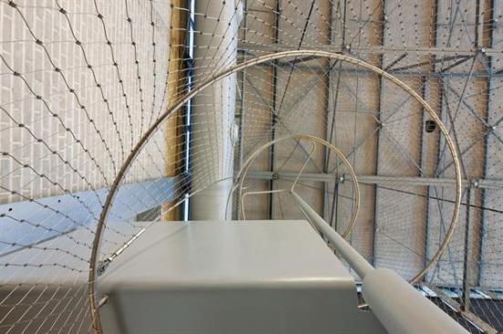 View toward ceiling from the spiral stair.