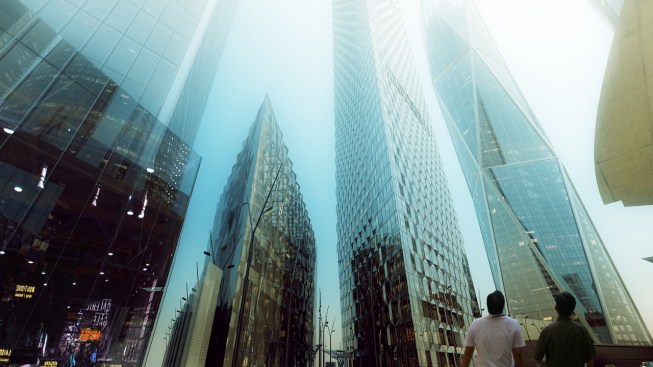 Exterior rendering within Business District.