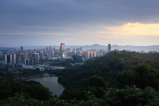 Glowing in ‘dance of light’ in a mountainous city