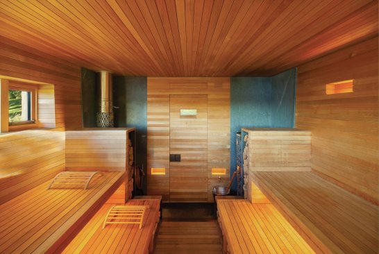 Interior, showing the door to the changing rooms.