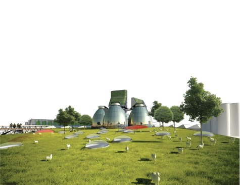 Composting area.