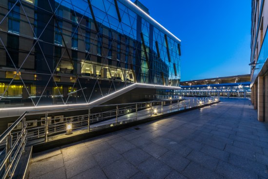 Business Center. Night-time lighting