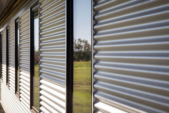 Corrugated metal exterior