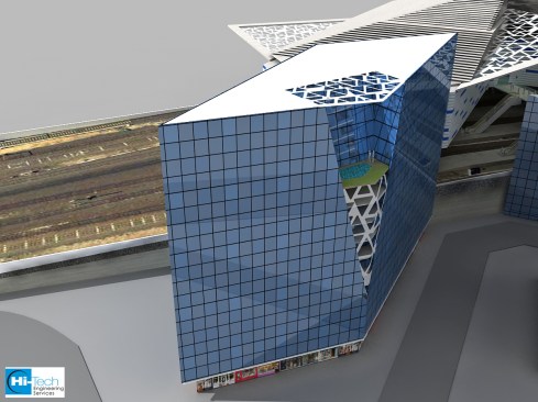 3D Model Design Rail Yard Angle view - Hi-Tech CADD Services