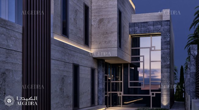 Modern villa architectural detail