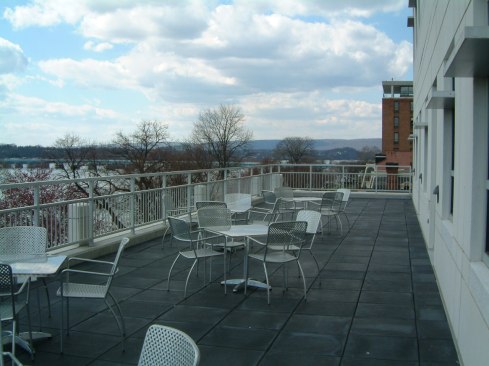 Patio overlooking the Susquehanna River that is an extension of the Dining Room