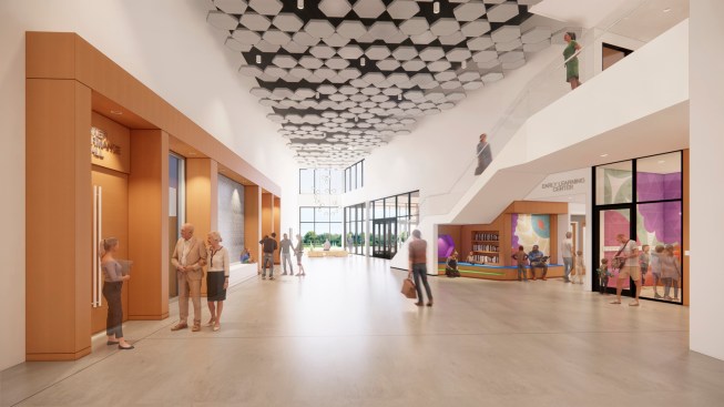 The Heart of the JCC is a distinctive feature. It’s the connective tissue for everything happening there. Its centrality lets you see many activities at once—swimming, dance practice, kids playing. It’s also a great place to meet friends and build community.