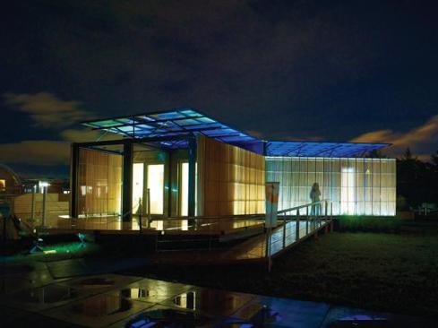 A substantial 8.8-kilowatt photovoltaic system includes a single inverter and 42 panels.