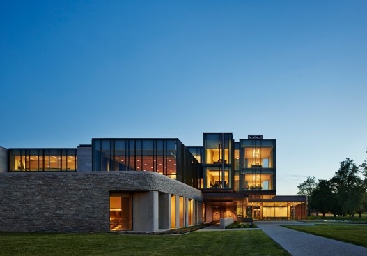 The Richard Ivey Building at dusk