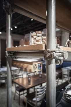 The presence of the city are subtly represented through the architectural details of the space.
Located in Miami, the experience is undoubtedly New York City. 
