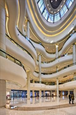 The mall inside the Galaxy Soho.