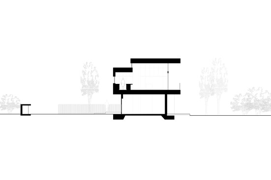 Section at Living / Kitchen