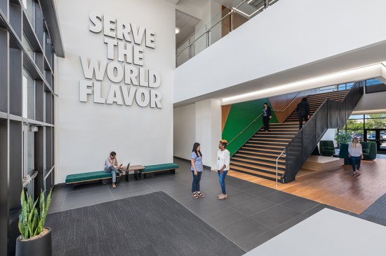 Upon entering, guests are greeted with an Instagram moment that allows people to interact with the brand.