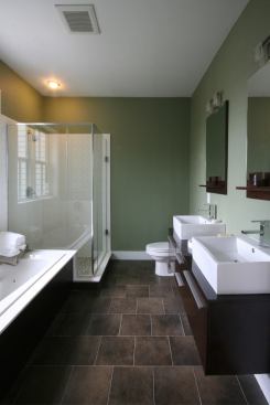Sterling 0.8/1.28-gpf dual-flush toilets feature Dual Force technology, which includes a flapperless valve and large trapway to remove bulk waste in one flush while a siphonic washdown system helps keep the bowl clean. 
