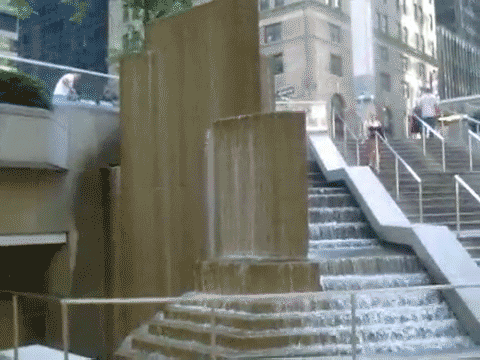 The now-demolished Sasaki-designed fountain at Citicorp