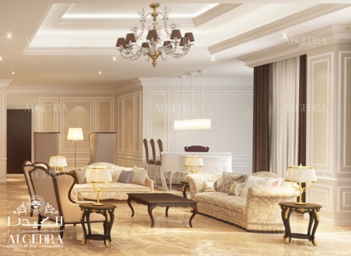 Lounge design in modern luxury villa