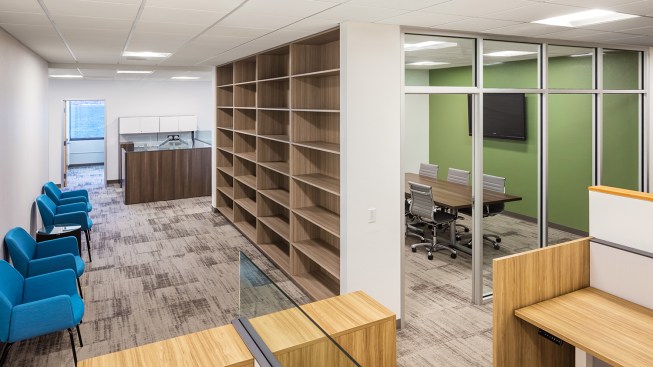 Meeting areas in the San Diego County Admin Center