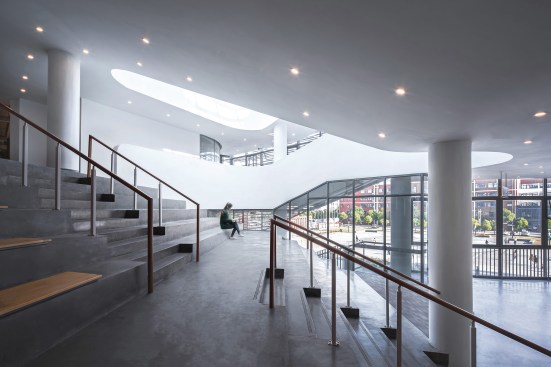 The central atrium acts as a student forum.