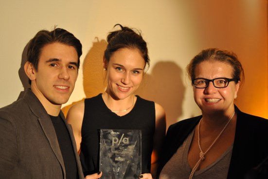 Adam and Elina Chizmar with Isabelle Moutaud of REX