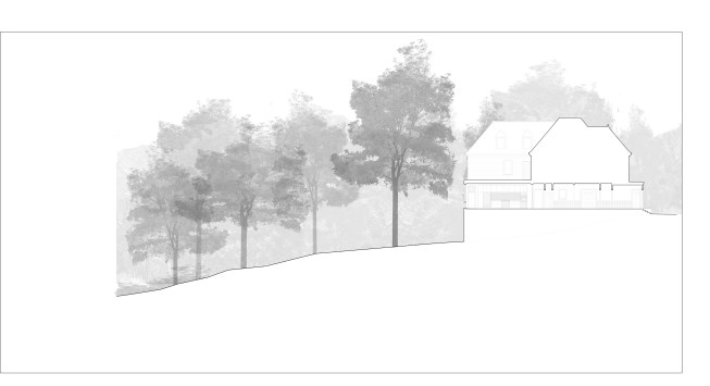 West section-elevation