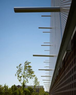 A detail of the South elevation showing the 'outriggers.-