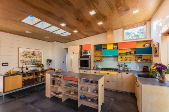 An angled perspective of the gorgeous new kitchen.