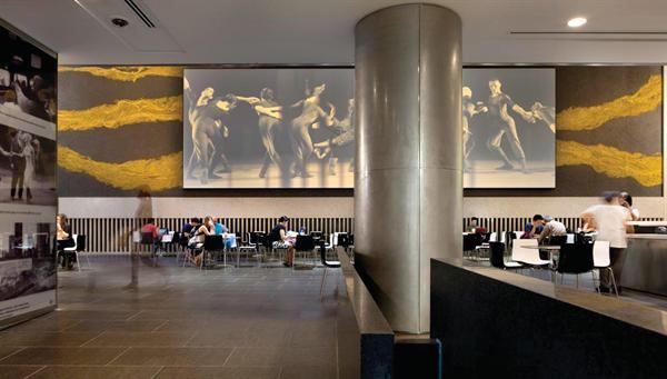 It also features art installations.