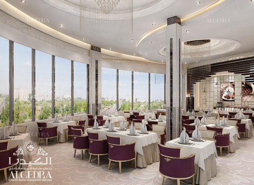 Hotel restaurant with panoramic view