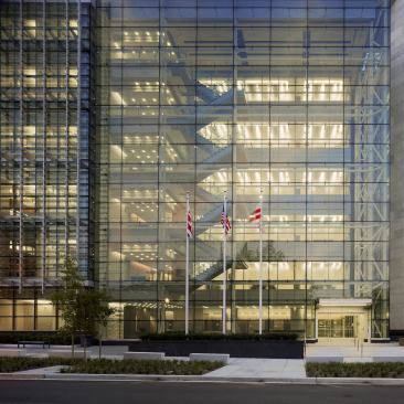 The Consolidated Forensic Laboratory entrance on E Street SW.